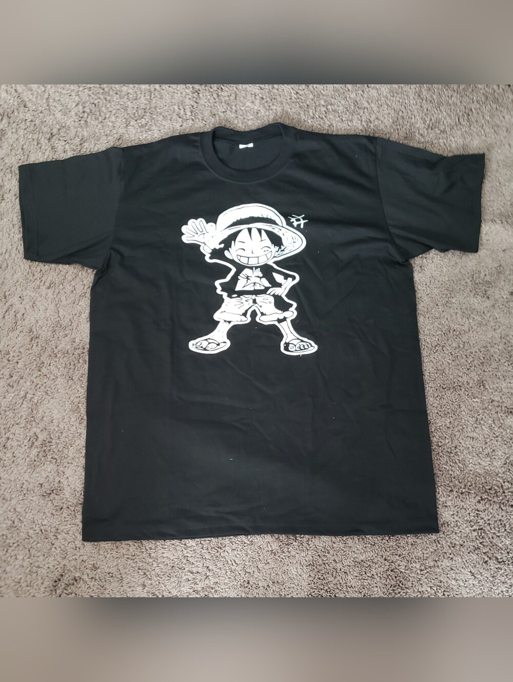 Graphic Tee with Monkey D. Luffy Character